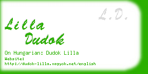 lilla dudok business card